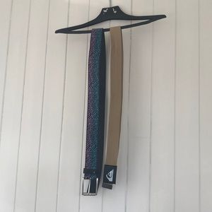 Lot of 2 mens casual Quiksilver belts